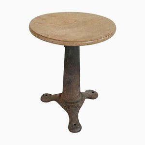 Singer Stool in Cast Iron and Wood, 1920s