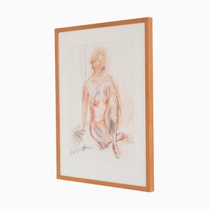 Paul Citroen, Nude, Drawing on Paper, Framed