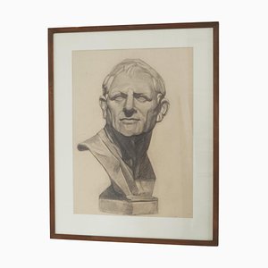 Anton Pieck, Roman, Pencil Drawing, 1950s, Framed