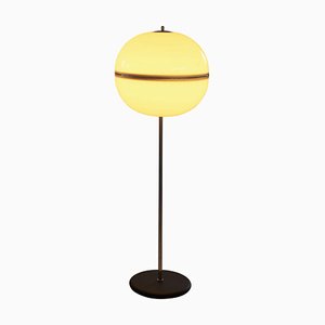 Globe Stehlampe aus Metall & Acryl von Angelo Lelli, 1960er