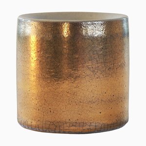 Vaso Mobach in ceramica dorata, anni '30