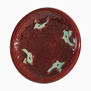 Beef Blood Studio Pottery Dish by Jules Guérin, 1960s