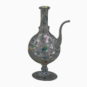 18th Century Blown Glass Carafe with Color Inclusions