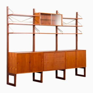 Royal Free Standing Wall Unit in Teak by Poul Cadovius for Cado, Denmark, 1960s