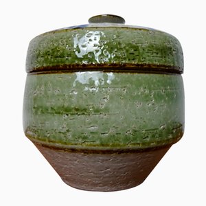 Danish Studio Ceramic Bowl with Lid by Noomi Backhausen for Soholm Stentoj, 1960s