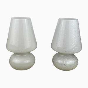 Murano Glass Bedside Lamps, Italy, 1980s, Set of 2