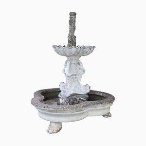 Large Neoclassical Garden Fountain with Statue, 1930s