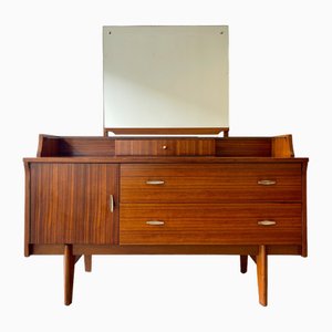 Vintage Dressing Table with Mirror and Drawers by Lebus