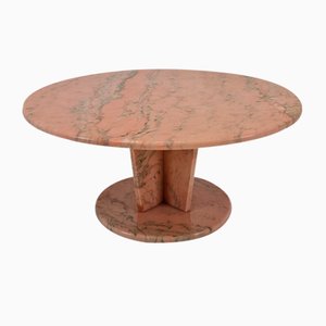 Italian Round Marble Coffee or Side Table, 1980s
