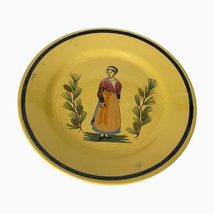 19th Century French Hand Painted Faience Plate by Etienne Laget