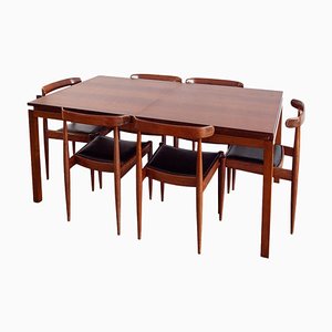 Dining Table and Chairs attributed to Alfred Hendrickx for Belform, 1960s, Set of 7
