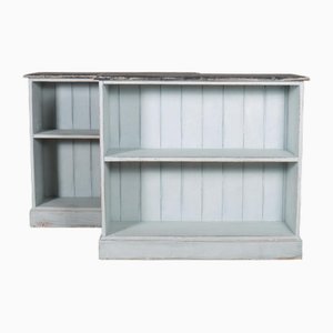 Painted Open Bookcases, Set of 2