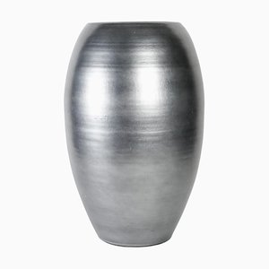 Large Silvered Terracotta Vase