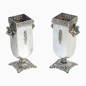 Silver Vases, Italy, Late 19th Century, Set of 2