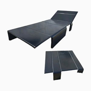Sliding Outdoor Collection Sun Lounger and Low Table by Patricia Urquiola for Gandia Blasco, Set of 2