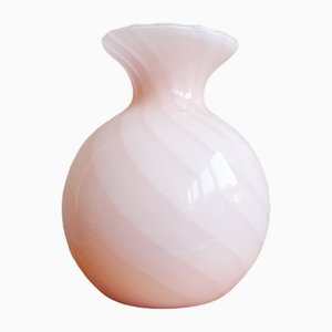 Murano Glass Swirl Vase in Pink from Made Murano Glass, Italy, 1960s