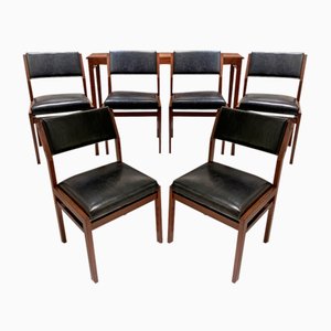 Mid-Century Sa07 Dining Chairs in Wengé by Cees Braakman for Pastoe, the Netherlands, 1960s, Set of 6