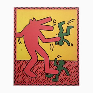 Keith Haring, Composizione, 1990, Litografia