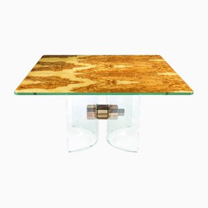 Italian Glass & Olive Portofino Dining Table from VGnewtrend