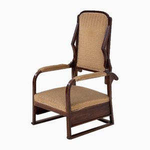 Fauteuil Art Nouveau en Tissu Original, Italie, 1900s