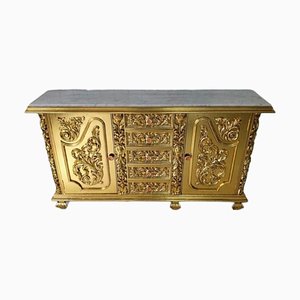 Gilt Gold and Marble Top Sideboard