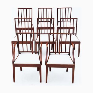 Antique Mahogany Dining Chairs, 1820s, Set of 8