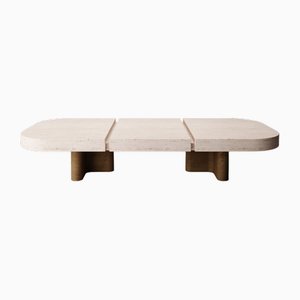 Meco Tisch aus Travertin & Räuchereiche von Studio Rig für Collector