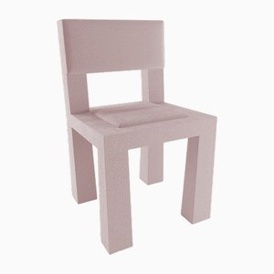 Moderner Raw Stuhl aus rosa Bouclé von Collector
