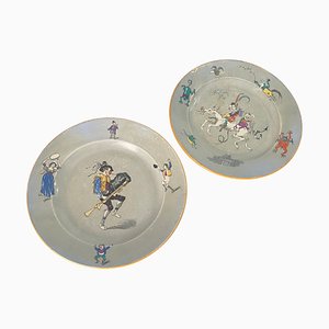 Plates by Creil and Montereau, France, 1880s, Set of 2