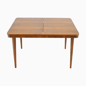 Extendable Dining Table in Walnut attributed to Up Zavody, Former Czechoslovakia, 1950s