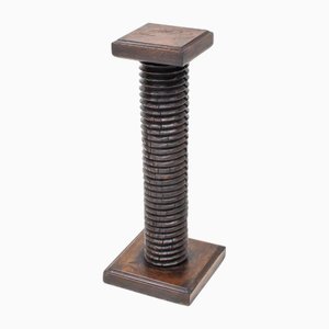 Vintage French Turned Column Screw Plinth in the style of Charles Dudouyt