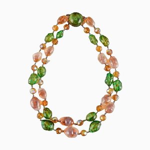 Art Glass Necklace in Different Colored Glass, Murano, Italy, 1970s