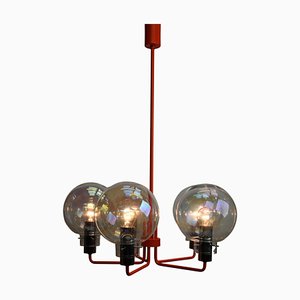 Grand Chandelier attributed to Bag Turgi with 5 Large Spheres, Switzerland, 1960s