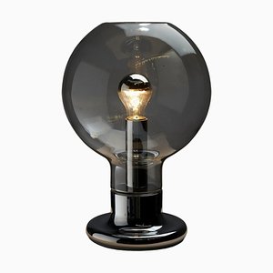 Lámpara de mesa esférica de vidrio era espacial atribuida a Cosack, años 60