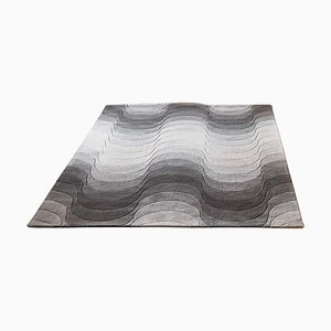 Verner Wave Teppich in Grau für Verpan zugeschrieben Verner Panton