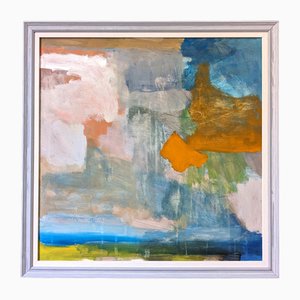 Ian Mood, Summer Abstraction, Oil Painting, Framed