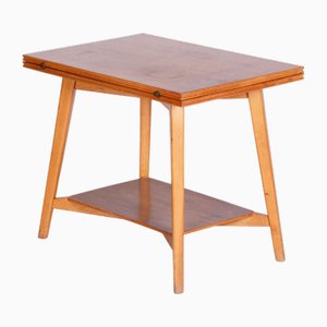 Mesa plegable Mid-Century de haya y roble, Chequia, años 50