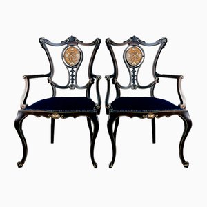 Fauteuils Antiques Ornés, France, 1890s, Set de 2