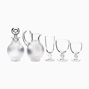 Langeais Glass Service by Lalique, 1976, Set of 30