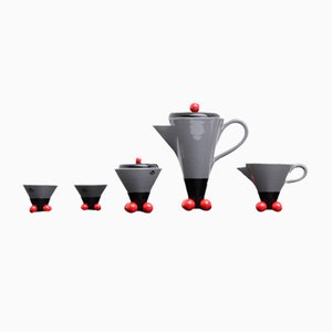 Set da caffè/tè di Pietro D'Amato per Costantini Logetto, Italia, anni '80, set di 5