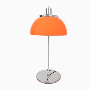 Lámpara de mesa Faro en naranja de Guzzini para Meblo, años 70