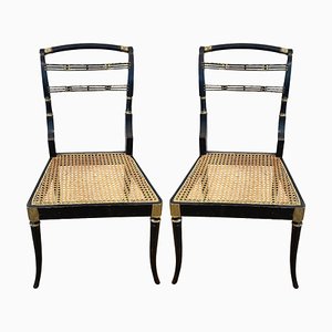 Set of Regency Style Chairs with Cane Seats, 1920s