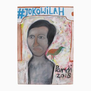 Pandi, Portrait of Indonesian President Joko Widodo, 2018, Acrylique sur Toile