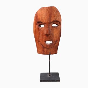 Masque Traditionnel en Bois Sculpté, 1970s