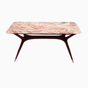Mid-Century Italian Coffee Table with Marble Top by Ico & Luisa Parisi
