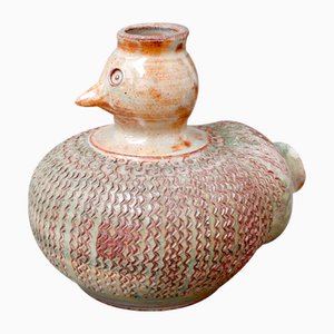 Vase Oiseau Stylisé en Céramique par Dominique Pouchain, 1980s