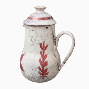 Jarra francesa Mid-Century de cerámica con tapa de Le Mûrier, años 60