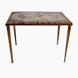 Niedriger Vintage Tisch mit Mosaikplatte im italienischen Stil, 1950er