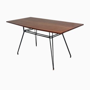 Teak and Iron Dining Table, 1950s