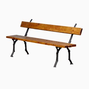 Banc de Jardin en Fonte et en Pin, 1900s